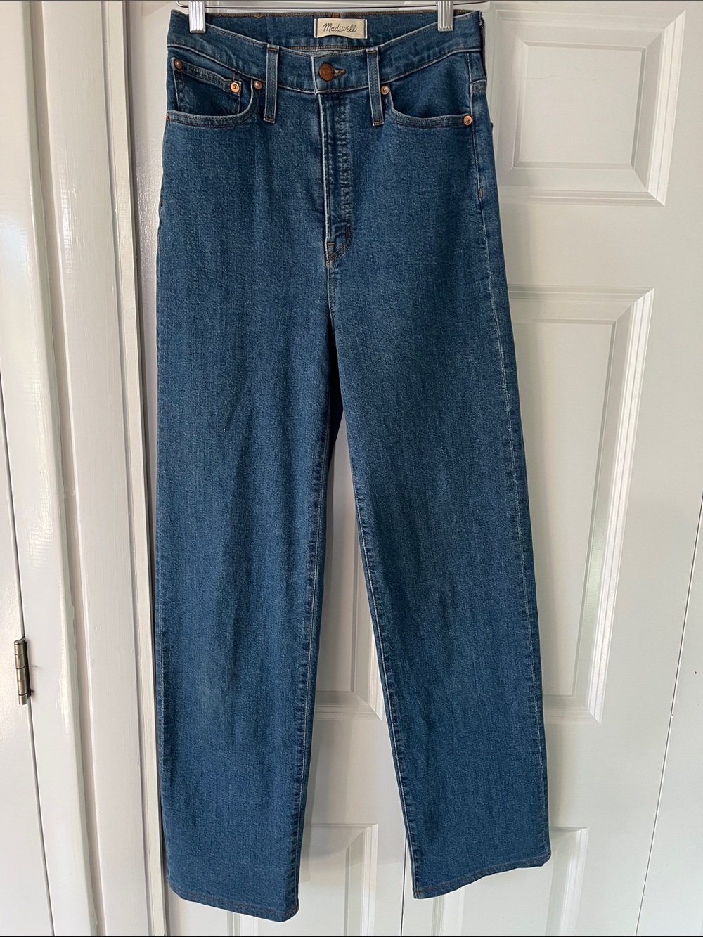 Madewell The Perfect Vintage Wide Leg Jeans in Deep Blue Denim 26x31